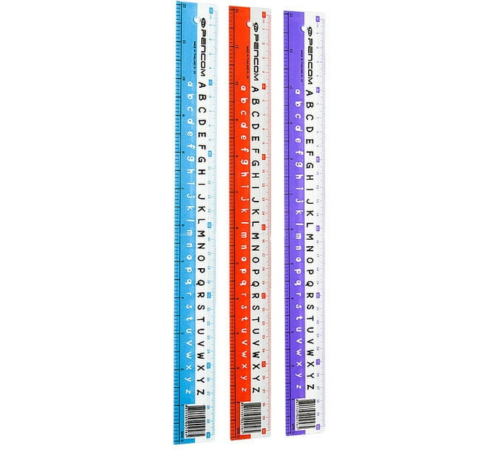 Pencom Ruler 30cm ABC Ruler (Multicolour) | Makro