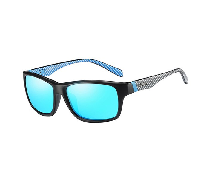 Dubery High Quality Men`s Polarized Sunglasses Black & Blue Makro