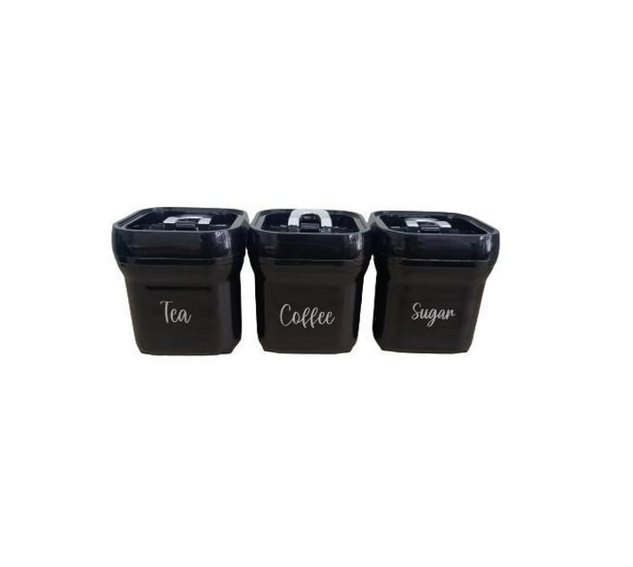700 ml Tea/Coffee/Sugar Canisters 3 Piece Makro