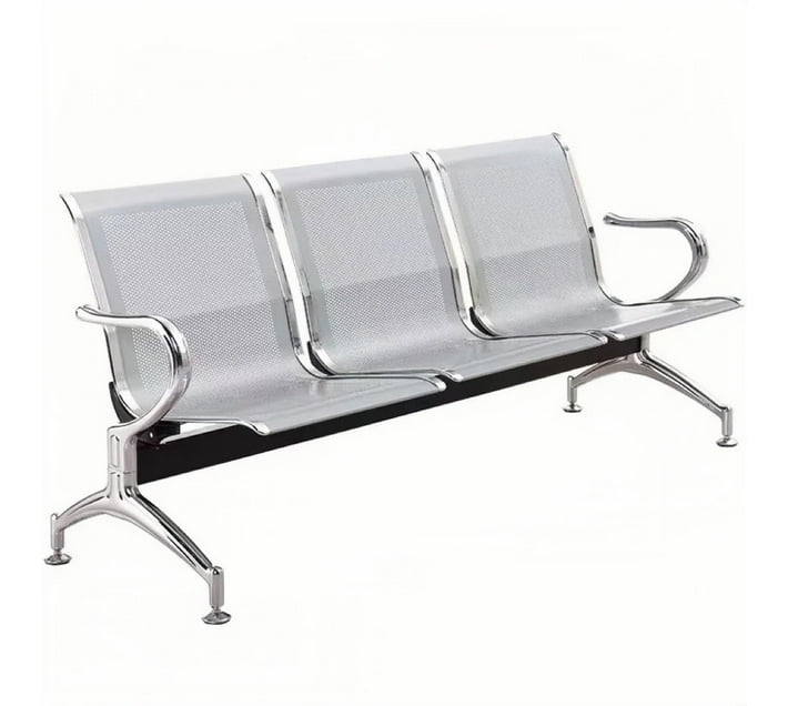 Someone’s in a Makro Steel Chrome 3 Seater Waiting Area Reception ...