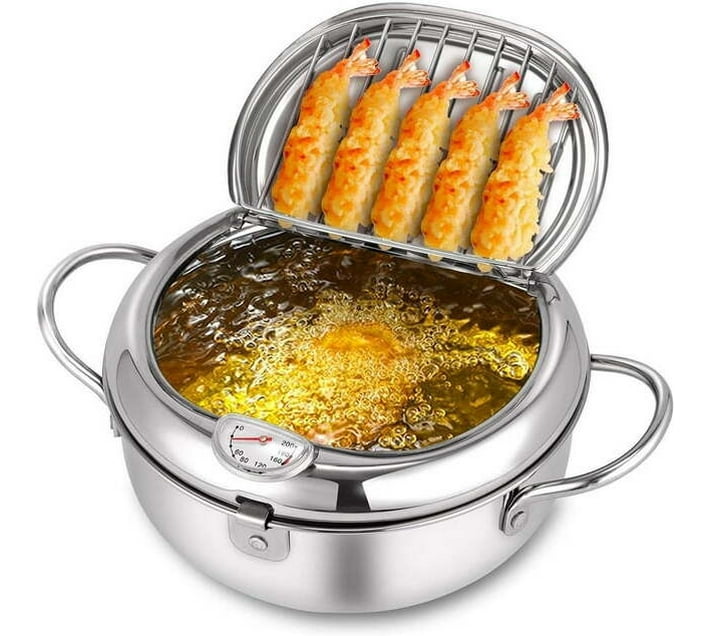 Deep Fryer Pot Stainless Steel Pot 4 L capacity (Stainless Steel, Non