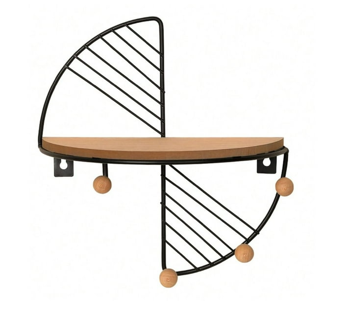 Someone’s in a Makro Decor Hook Rack Wood Floating Shelves 30cm with