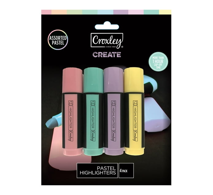 Croxley Create Pastel Highlighters Assorted 4-Pack | Makro