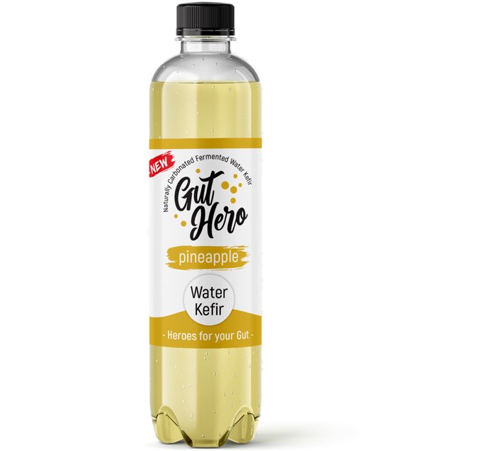 Gut Hero Water Kefir Pineapple Drink (330 ml, Pack of 6) Makro