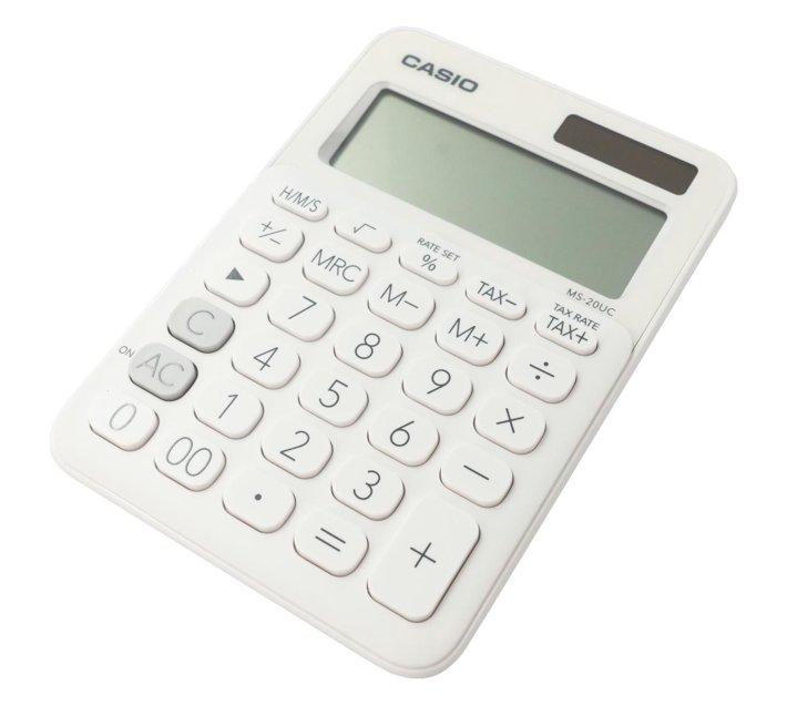 Someone’s in a Makro Casio MS20UC Desktop Calculator White Mood