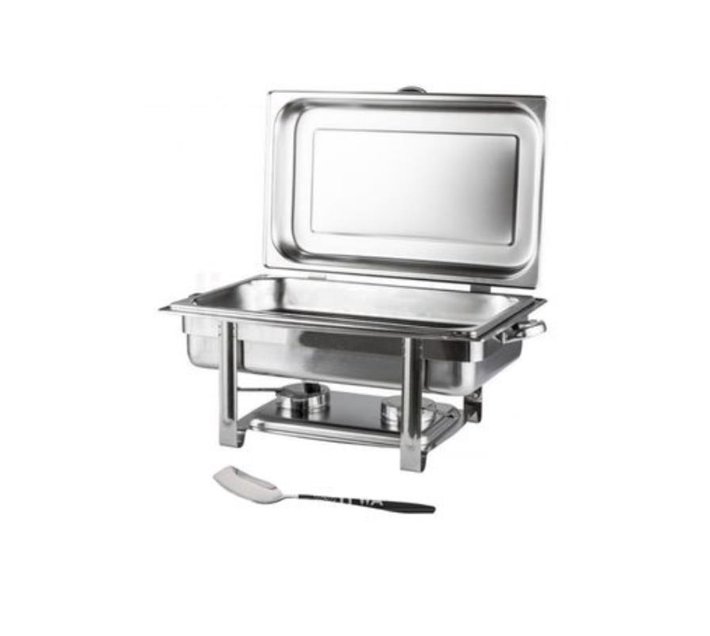 Someone’s in a Makro Sastro Stainless Steel Single Tray Chafing Dish Food Warmer & Serving