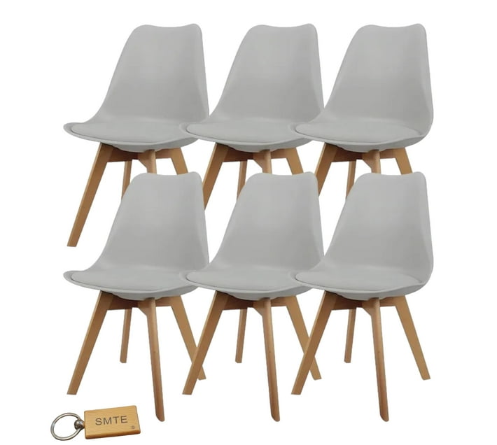 Someone’s in a Makro Padded Seat Wooden Leg Dining Chairs - Pack of Six ...