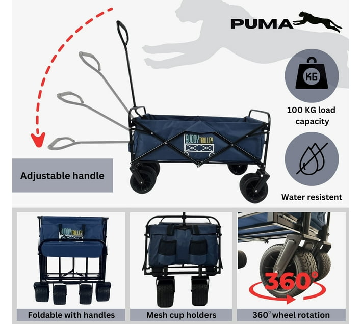 Khaos Solutions Buddy Trolley Puma 4x4 Nomad Camping Beach Shopping Trolley Beach Cart Garden Cart Makro