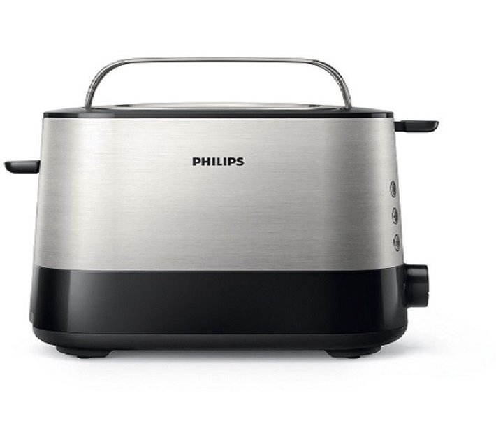 PHILIPS HD2637/91 1000 W Electric Pop Up Toaster (Black, Silver) Makro