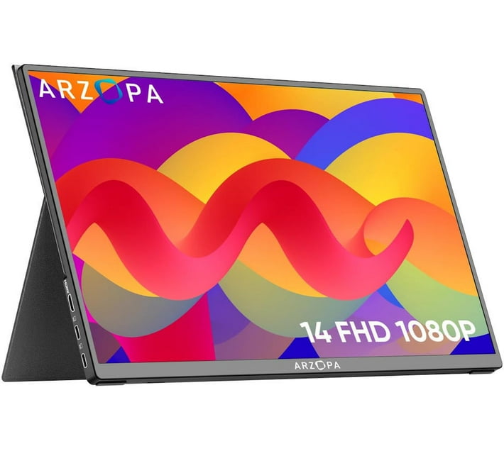 Arzopa Portable Monitor 14 inch Full HD IPS Panel Home and Office