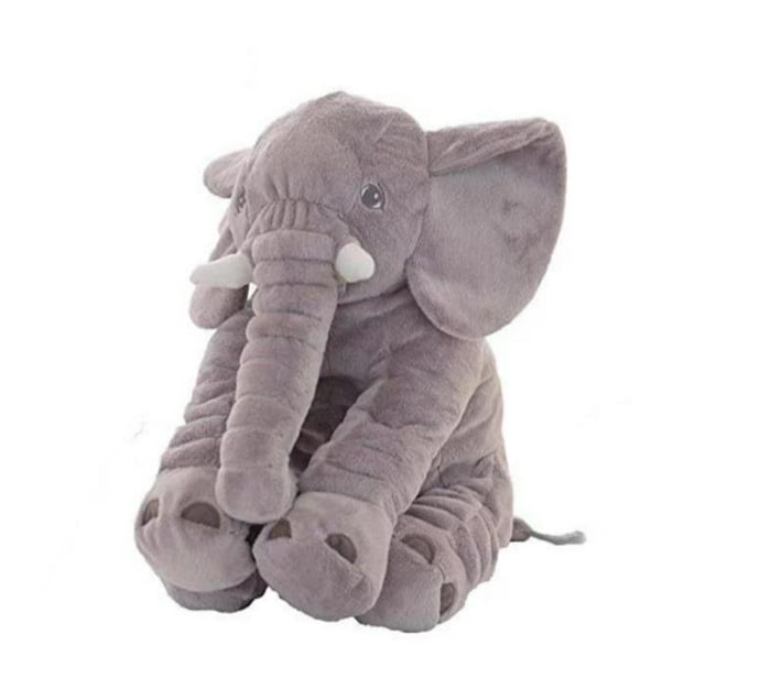 Someone’s In A Makro Stuffed Elephant Plush Pillow - Grey Mood