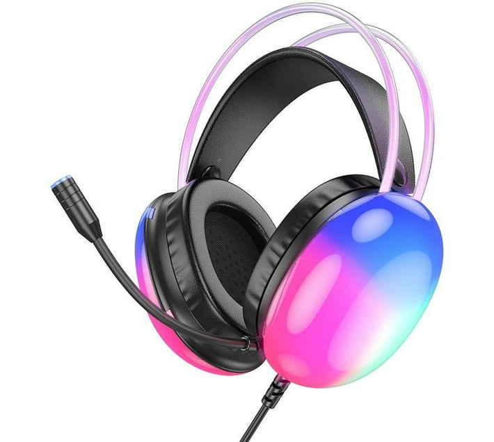 Hoco W109 7.1 Surround Sound RGB Gaming Headphone Wired Headset (Over