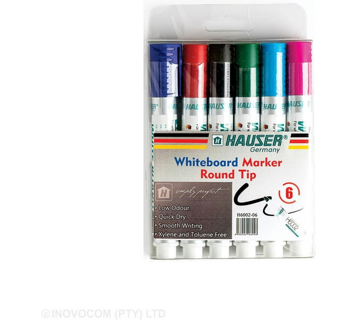 Hauser whiteboard markers (Blue, Red, Black, Green, Blue, Pink) Makro