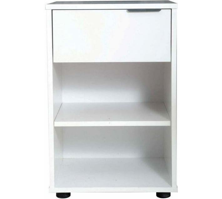 me&co JAKEFPBTWHI Engineered Wood Bedside Table (Finish Colour White