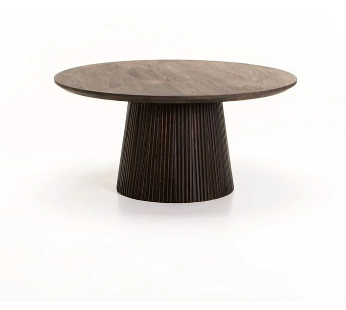 VIVIDITTO DF08042B Madeira 50cm Round Solid Wood Coffee Table Makro