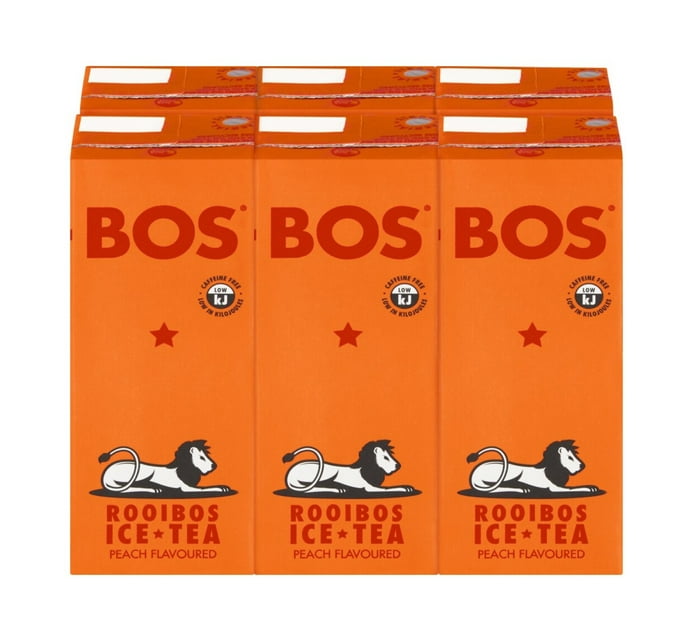 Buy Bos Peach Flavoured Rooibos Ice Tea 6 x 200ml in Bulk | Makro Business