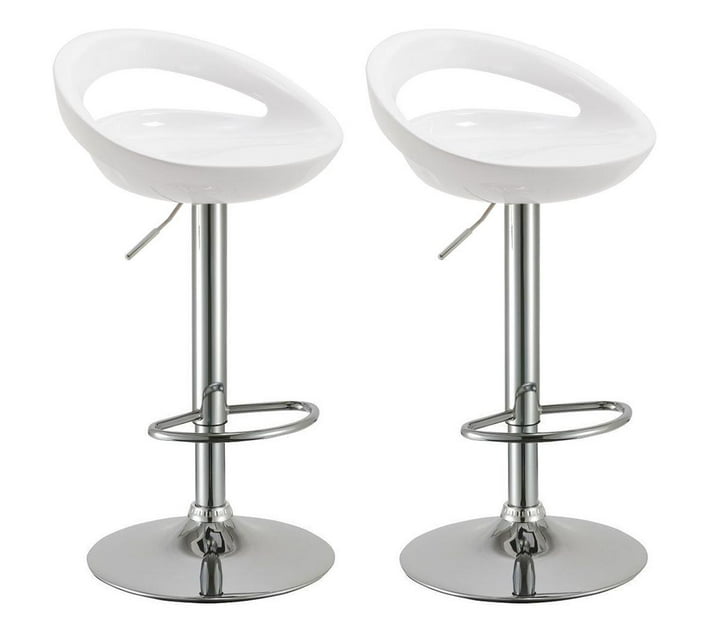 Someone’s in a Makro Glossy Bar Stools - Set of 2 – White Colour Mood