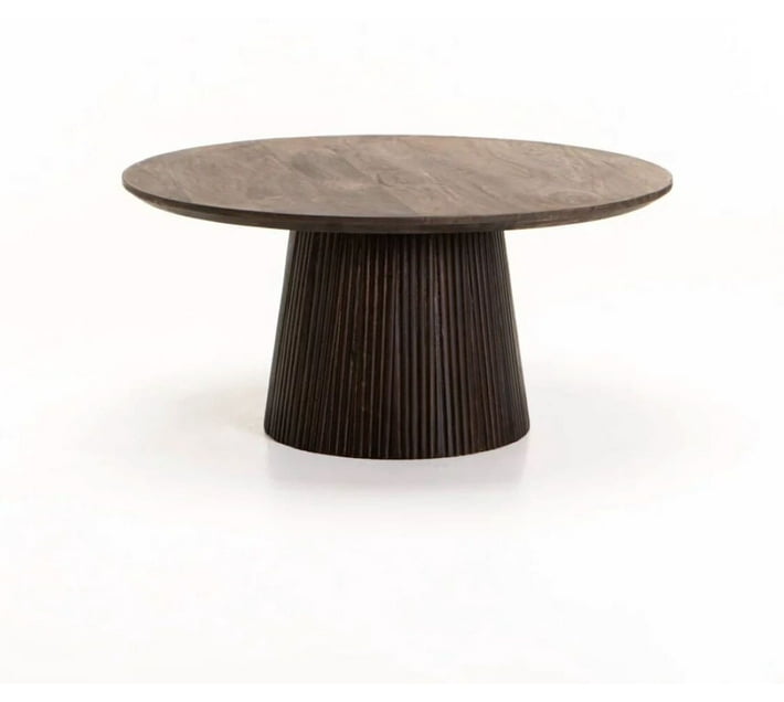 VIVIDITTO DF0822b Solid Wood End Table (Finish Colour DARK BROWN