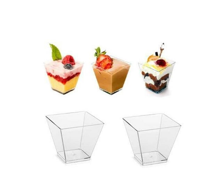 Plastic Dessert Cups with Lids 40s (210ml) | Makro