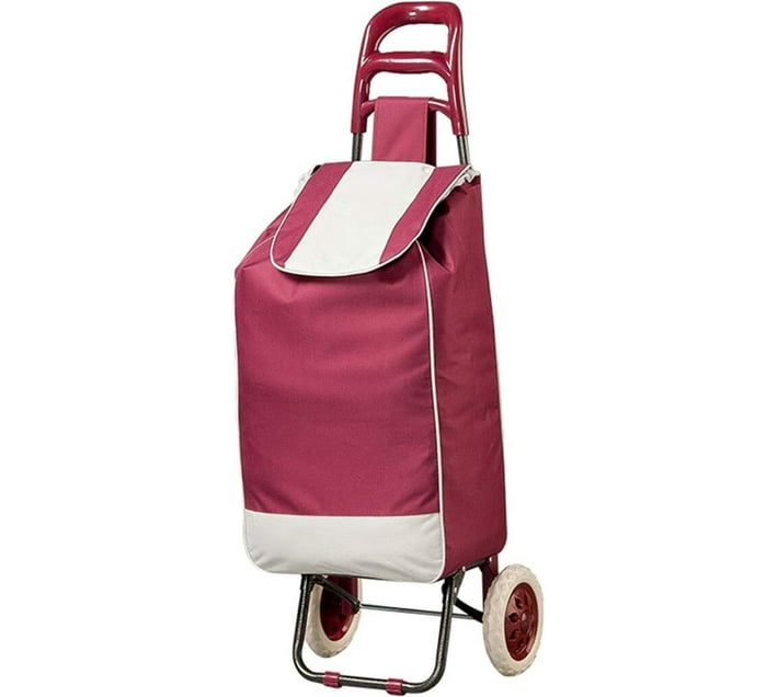 Generic Purple Trolley Bag with Support Bar and Zipper Pocket Cabin