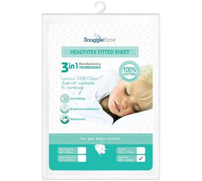 Snuggletime HTX Sheet Size Large Cot Standard Crib Large Cot Makro