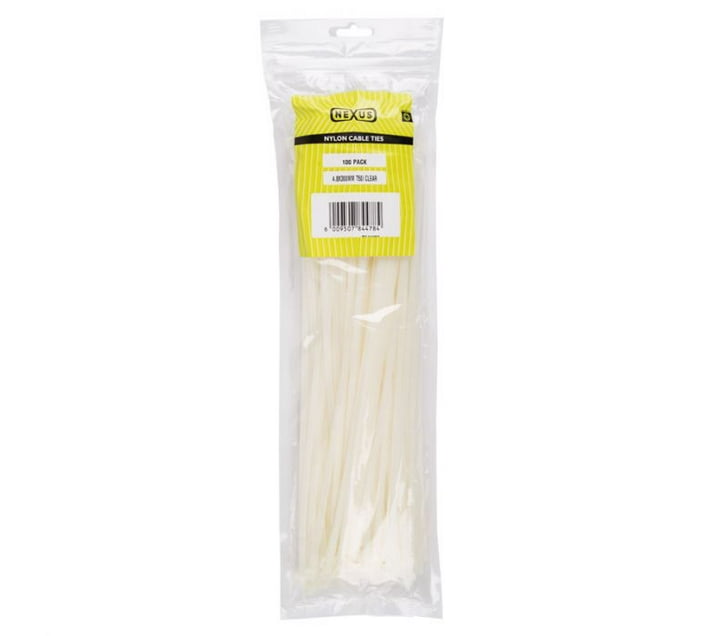 Nexus 100 Clear Cable Ties 4.8 X 30Cm Makro