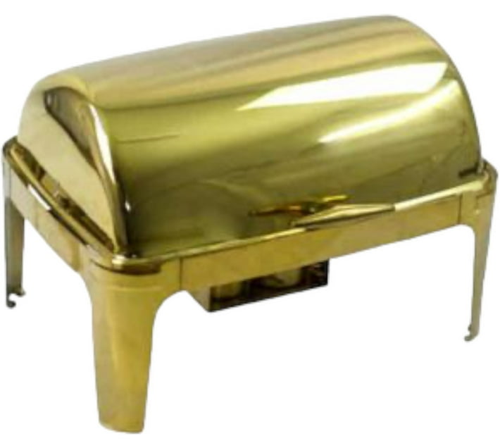 Crockery Centre SS463 7 l Single Pan (Gold, Pack of 1) Makro