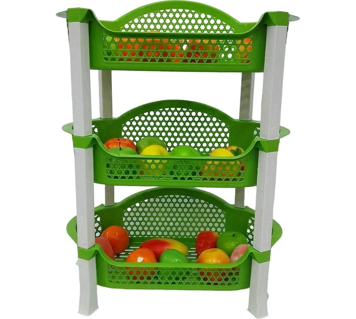 gloryhome 15 Plastic Fruits/Vegetables Kitchen Rack (green) Makro