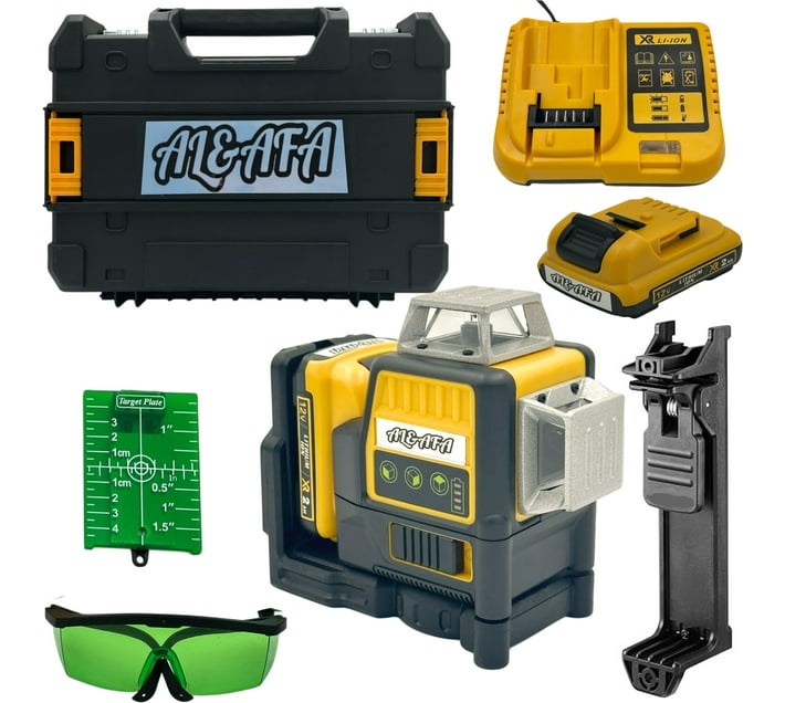 Al Afa Industrial 12 Line Laser Self Leveling Mapping Tool Case Battery Single Unit Measuring Wheel Makro