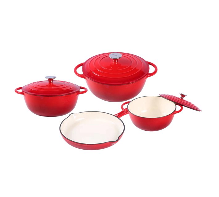 Someone’s in a Makro Minhaj Cast Iron Dutch Oven Cookware Pot Set 7