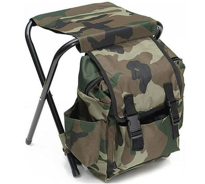 Someone’s in a Makro Camouflage Camping Chair Stool Backpack with