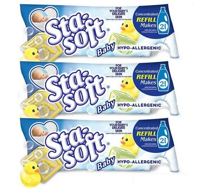 SS Sta-Soft Baby Hypo-allergenic Refill Fabric Softener (3 x 500 ml ...