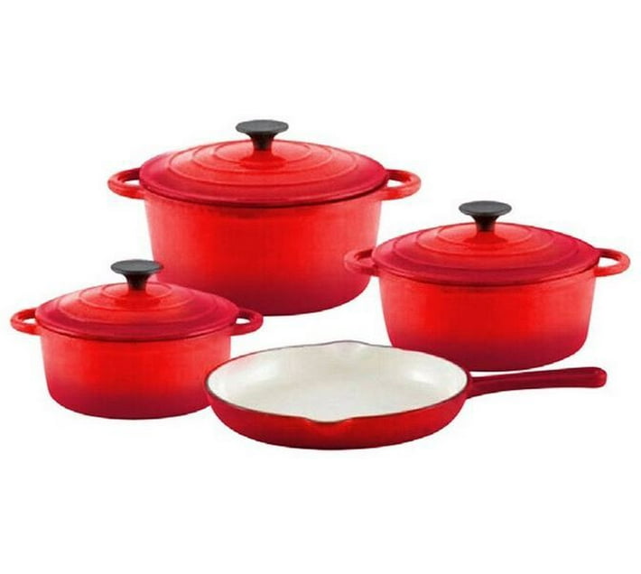 LA Signature 7 piece Red Pack of 7 Cook and Serve Casserole (10000 ml