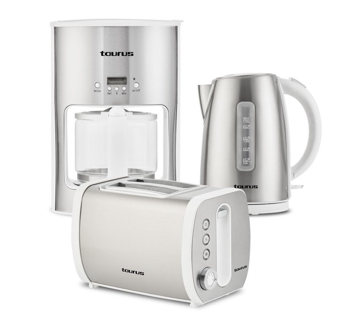 Someone’s in a Makro Taurus 3 Piece Pack Kettle + Toaster + Coffee