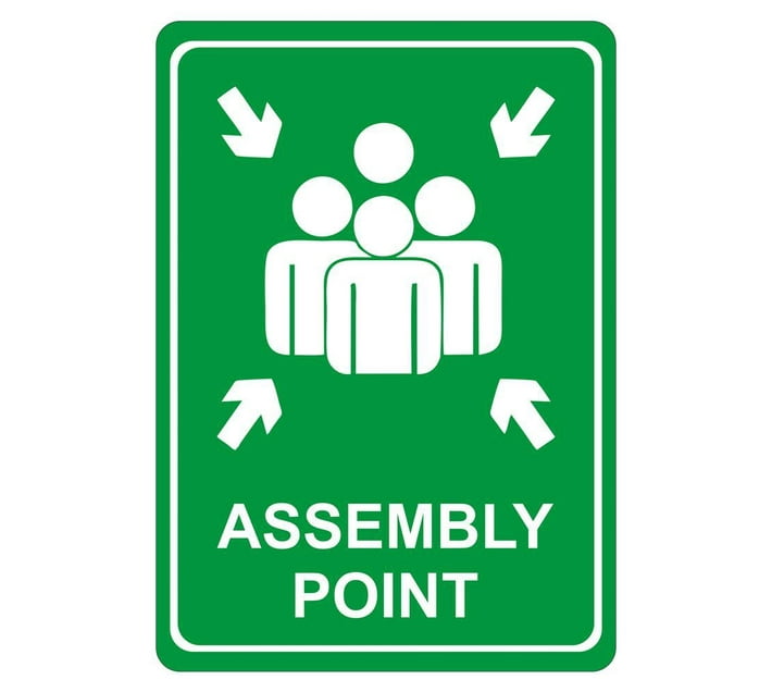 Someone’s in a Makro Parrot Green Assembly Point Symbolic Sign Printed ...