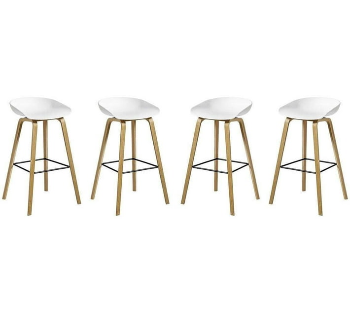 SHAH's Plastic Bar Stool (Finish Colour White, DIY(DoItYourself