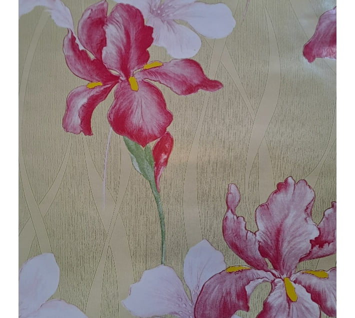 New era Living Pink Iris Contact Paper Decorative Beige, Pink, White