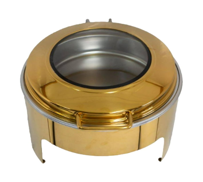 Gold Chafing Dish 44X26CM AHallow Round With Window Makro