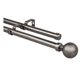 Builders Curtain Rails Design House Double Ball Curtain Rail Black 3000 mm Builders | Doors ...