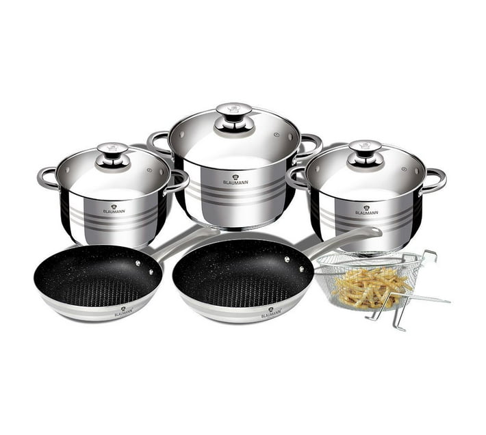 Someone’s in a Makro Blaumann 10Piece Stainless Steel Cookware Set