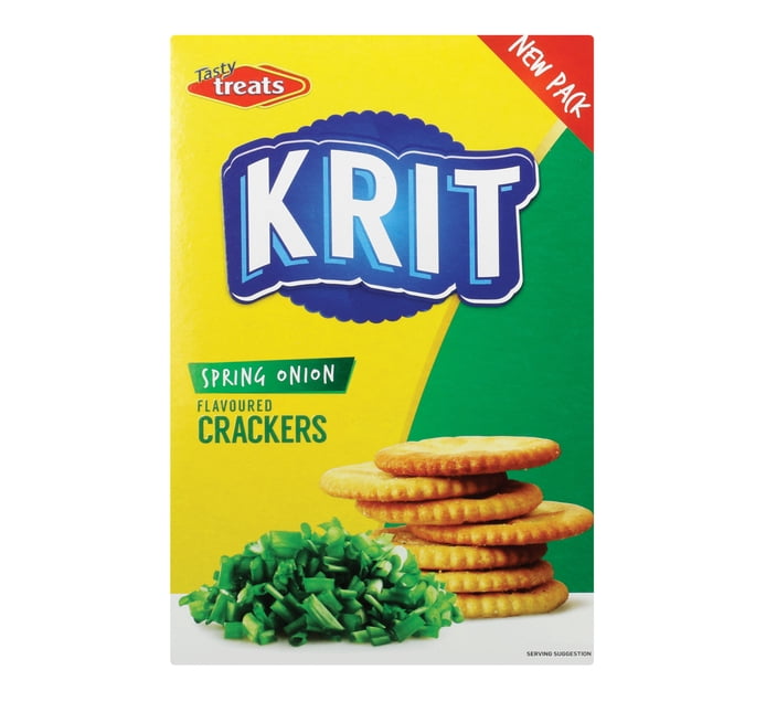 Buy Tasty Treats Krit Spring Onion Flavoured Crackers 150g in Bulk ...