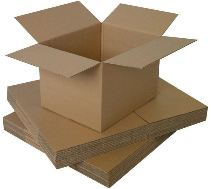 HappyDeals Corrugated Cardboard Packaging Box (Pack of 25 Beige) Makro