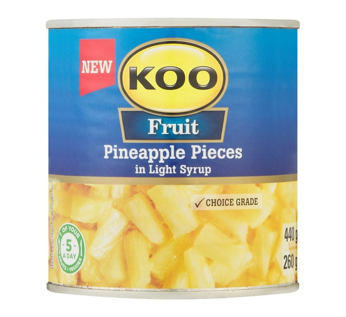 Someone’s in a Makro KOO Tinned Pineapple Pieces In Light Syrup (440g) Mood