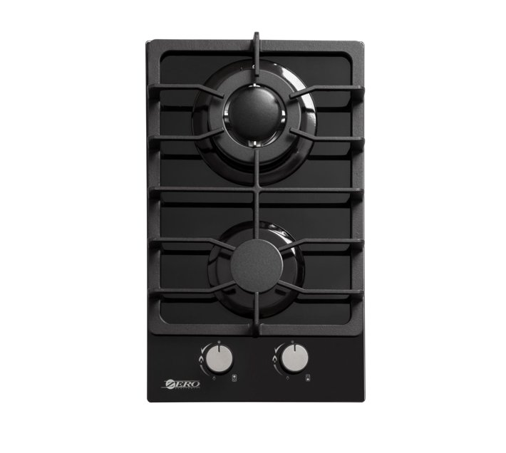 Zero Appliances 30cm 2 Burner Glass Top Gas Hob With Gas Kit Makro