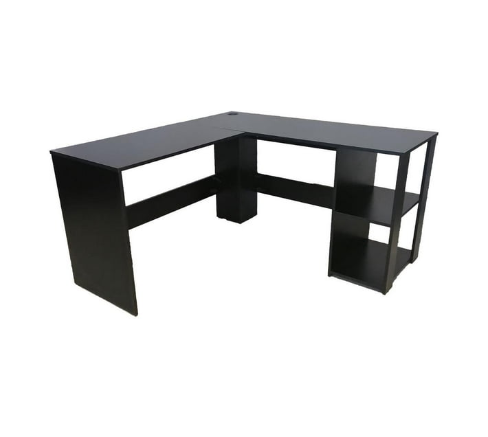 Someone’s in a Makro Home & Office LShaped Workstation Desk, Black