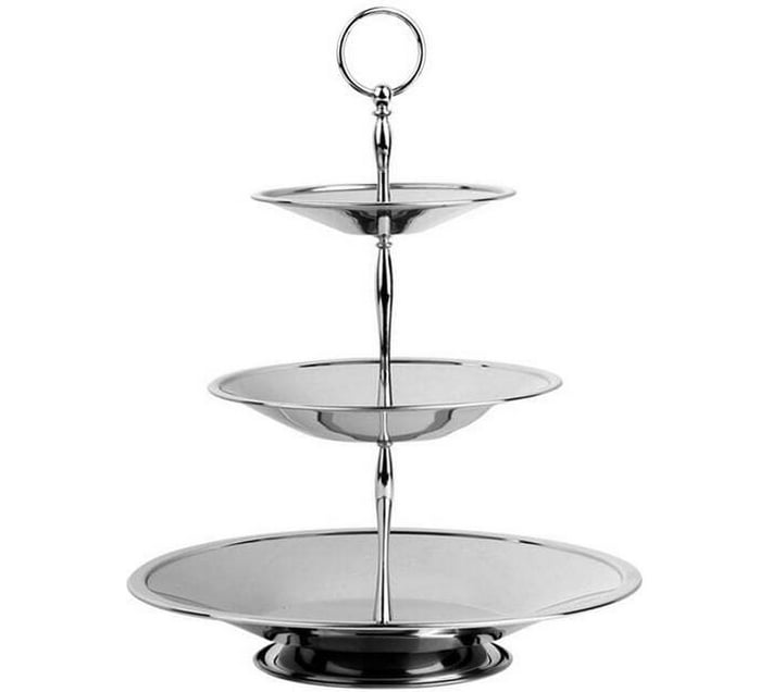 Heartdeco 3 Tier Stainless Steel Cupcake Stand Fruit Plate Tray () Makro
