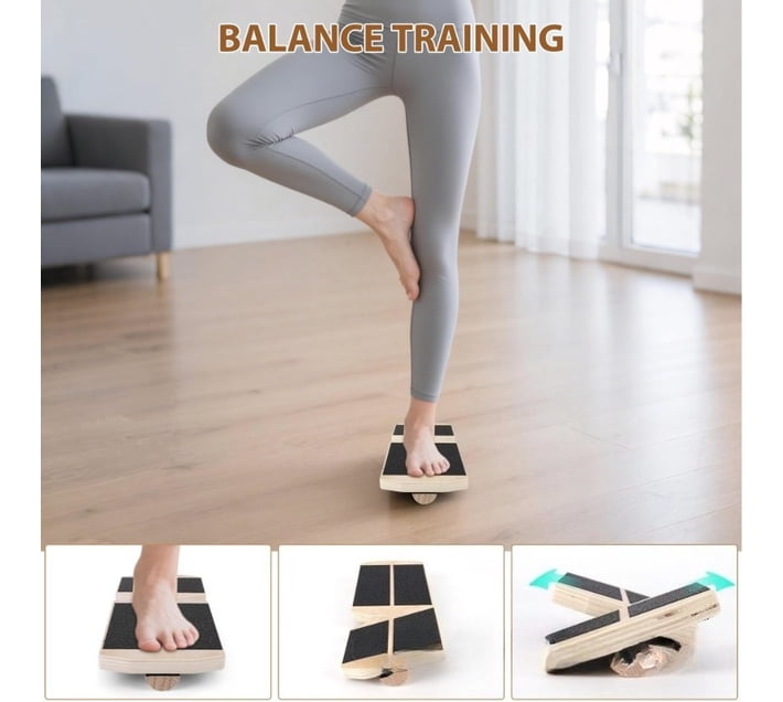 Buy Huanix 2 kg (A)Balance Board Wooden Single Leg Adjustable Non Slip ...