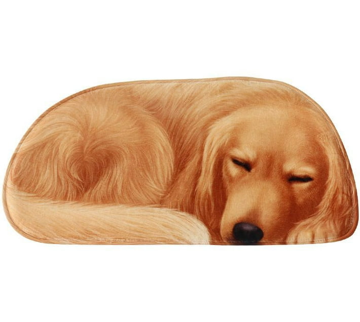 The Good Sport Pet Home DEcor Non Slip Sleeping Dog Shape Doormat