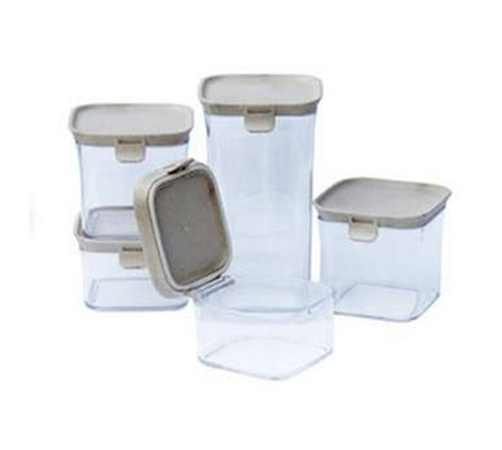 Someone’s in a Makro Easy Lock Storage Container Set 5pc Off white Mood