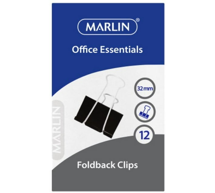 Marlin 32 Metal Paper Clip (12, Black) Makro